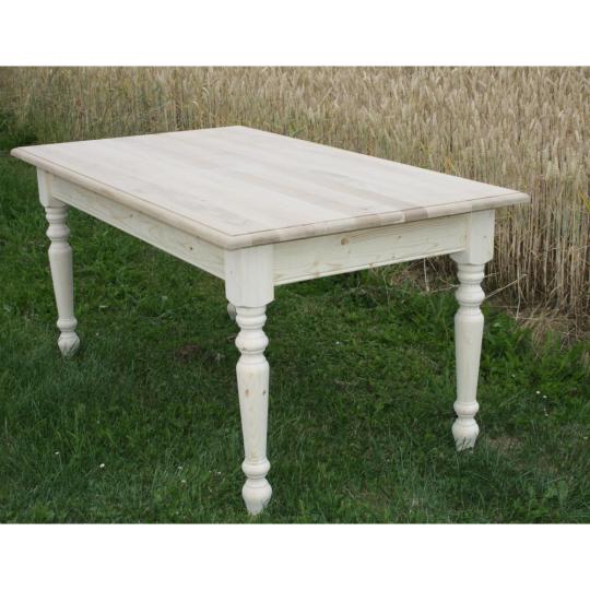 klasszikus mediterran fa etkezoasztal country egyedi gyartasu butor asztal etkezo barna feher vintageprovence provanszi balaton nyaralo paraszthaz butorok lameridiana lakberendezesi aruhaz vilagos.jpg